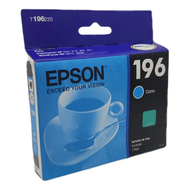 Cartucho de tinta Epson 196 color cian de 4 ml
