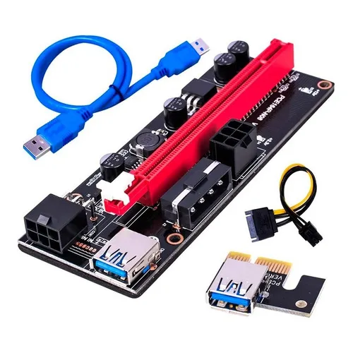 Riser Mineria Pci Express 1x A 16x Para Mas Tarjetas Grafica Color Rojo