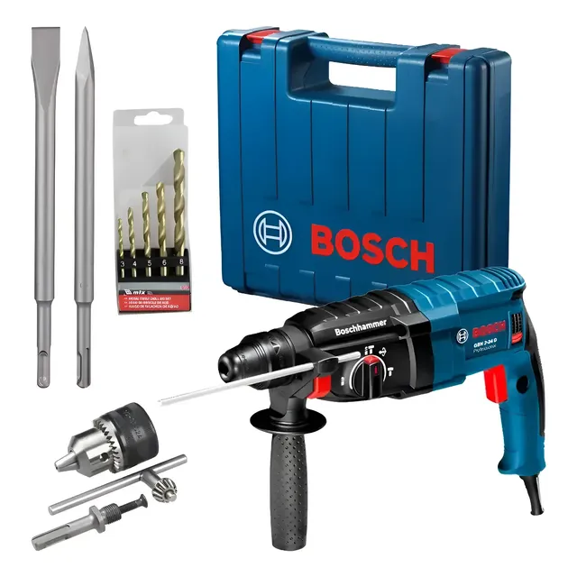 Martelete Furadeira Sds Gbh 2-24d 820w + Maleta Bosch Cor...