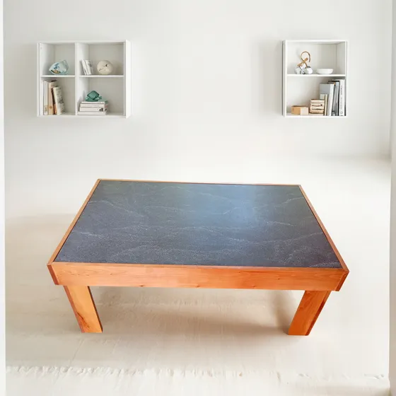 Mesa De Centro (roble Y Cubierta De Granito)