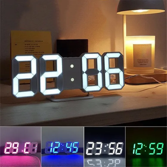 Reloj Digital Led 3d Reloj De Mesa Electrónico