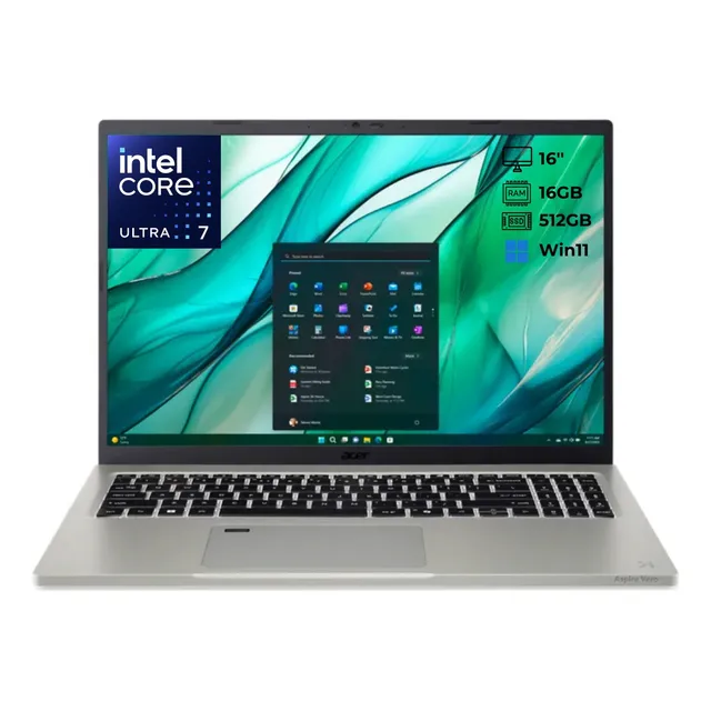 Notebook Acer Aspire Vero 16 Ultra 7 155u 16gb 512gb Ssd W11