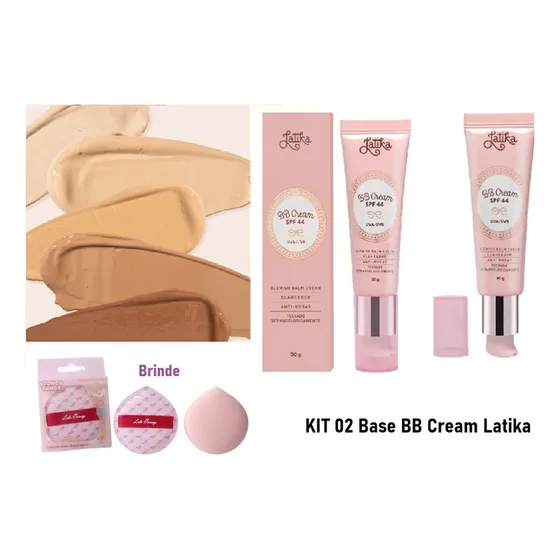 Base Bb Cream Clareador Anti Rugas Fps 44 - Latika Kit 2 Und