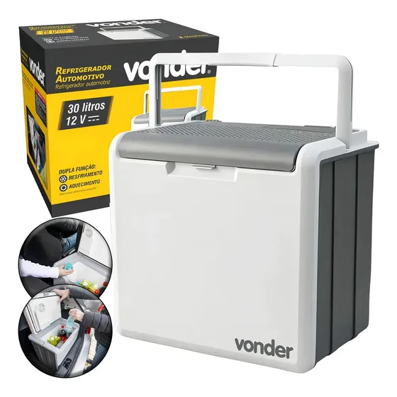 Refrigerador Aquecedor Cooler Vonder Automotivo 12v 30l Cor Cinza