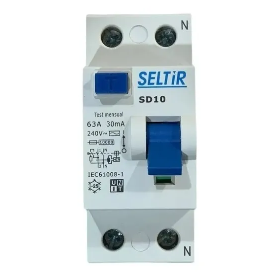 Interruptor Llave Diferencial 2 Polos 63 Amp 30ma Seltir