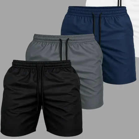 Kit 4 Short Praia Masculino Bermuda Tactel Verão Academia 1 De Cada Cor G