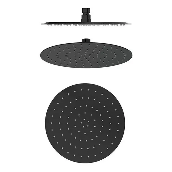 Regadera Sip Negra Mate Redonda 40cm