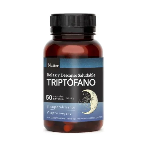 Suplemento Natier Triptofano Sueño Y Relajación X 50 Cáps