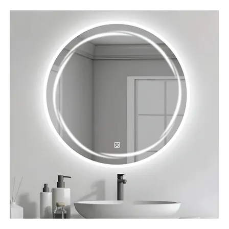 Espejo Luz Pared Led Touch Tocador Baño Vestidor 3 Luces Circular Espiral