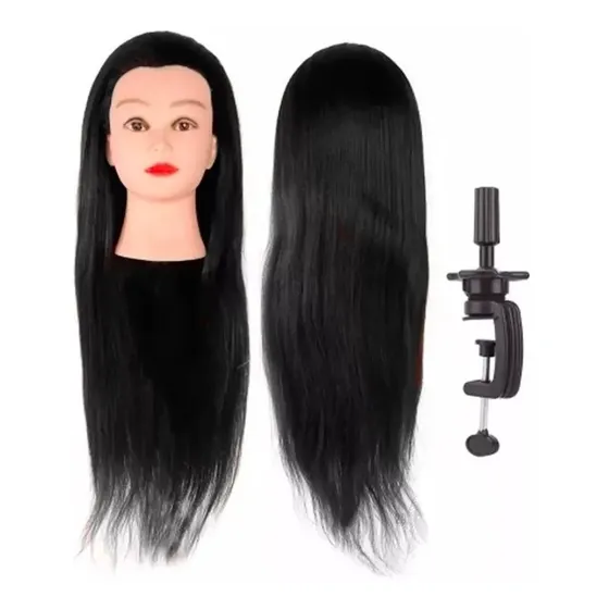 Cabezote Peinar 50% Real Peluqueria + Soporte Negro