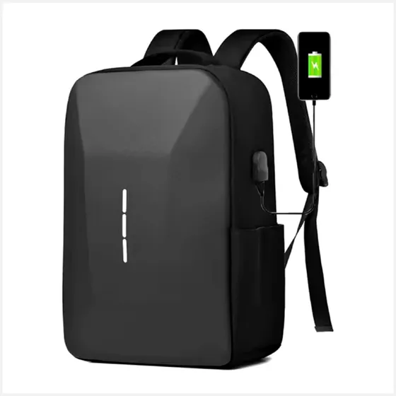 Mochila Masculina Executiva Impermeável Trava Antifurto Usb Viagem Trabalho Faculdade Notebook 15,6 Polegadas Multifuncional Reforçada Escolar Slim Mixi Cor Preto