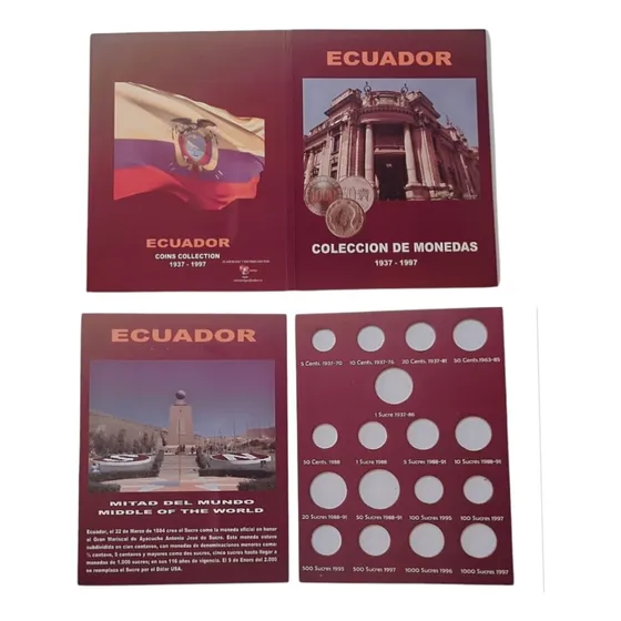 Album Para Monedas Ecuador 1937-1997 No Incluye Las Monedas