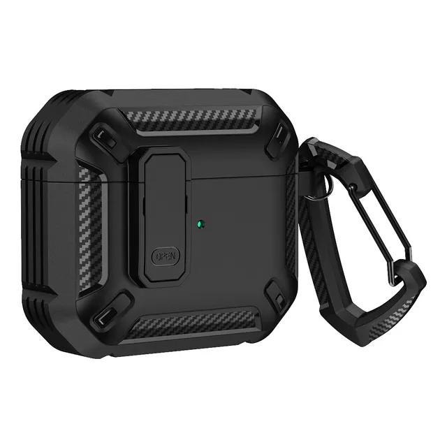 Funda Estuche Para AirPods Pro 1 2 Protector Fibra Carbon