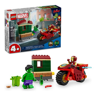 Lego Super Heroes 76287 Homem De Ferro Com Moto E O Hulk 4+ Lego Super Heroes 76287 Homem De Ferro Com Moto E O Hulk 4+