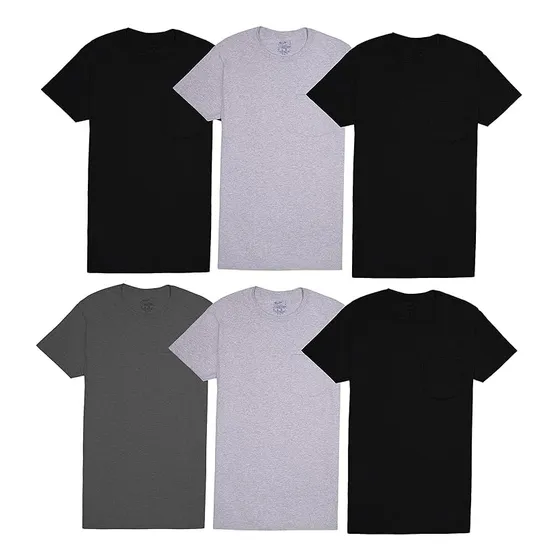 Franelas Con Bolsillo - Fruit Of The Loom - Hombre - 6 Pack