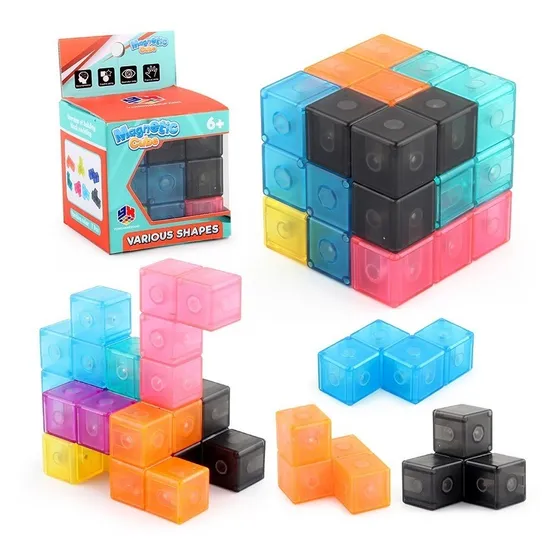 Magnéticos Cubo Soma Bloques Construcción Rompecabezas 3d