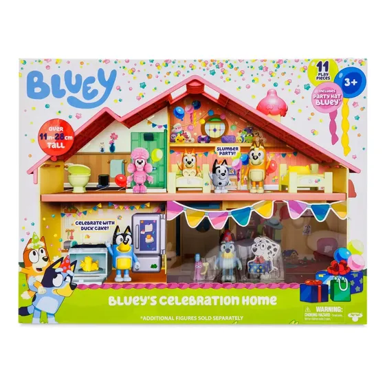 Bluey Casa Familiar Celebracion 2 Pisos Acc + Figura + Acces