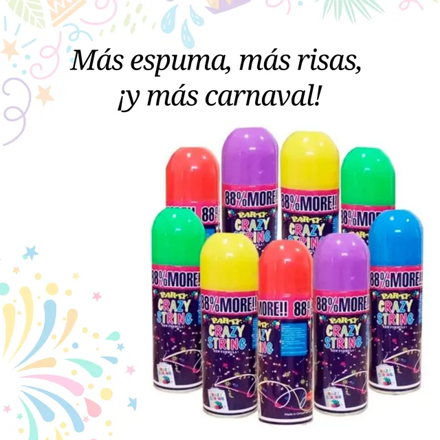 Tangana Al Mayor Serpentina Spray Espuma Hora Loca Carnaval