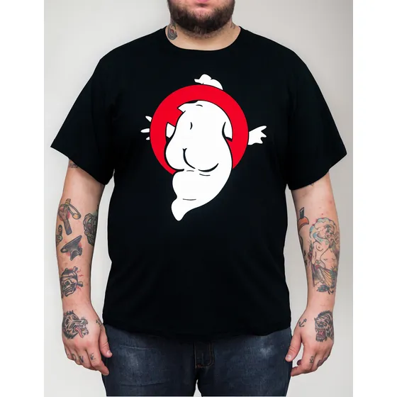 Camiseta Caça Fantasma Halloween Bumbum Plus Size Xg
