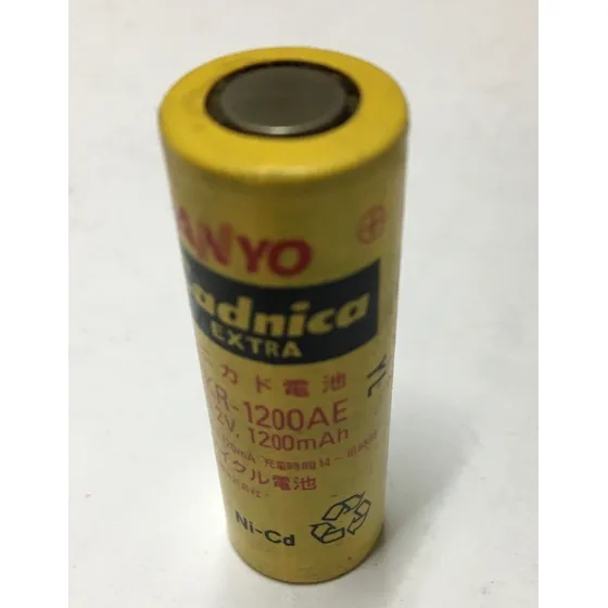 Pila Bateria Sanyo Kr-1200ae 1,2v 1200mah A Ni-cd 5 X 1.5cm