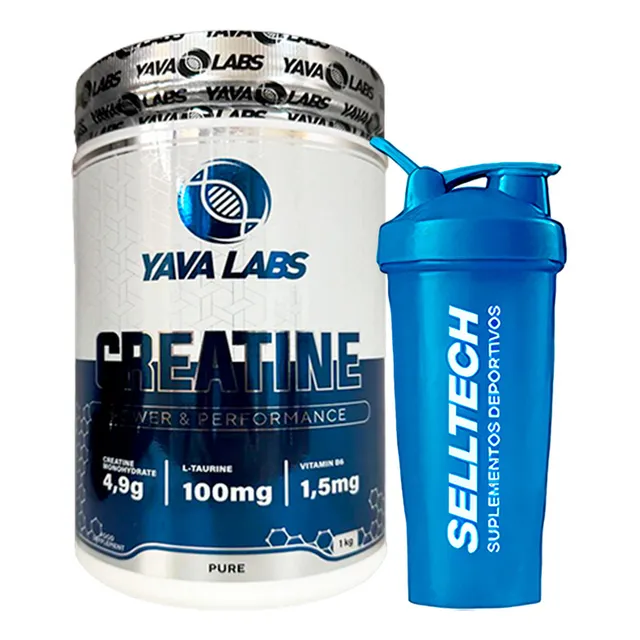 Creatina Monohidratada Yava Labs 1kg + Shaker