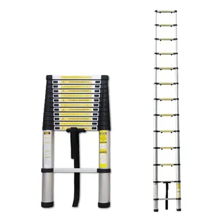 Escada De AlumĂnio Reta Lumi TelescĂłpica Preto/amarelo Escada De AlumĂnio Reta Lumi TelescĂłpica Preto/amarelo