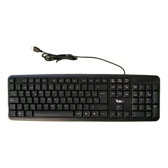 Teclado Yvk K11 Usb Ergonómico Español Negro