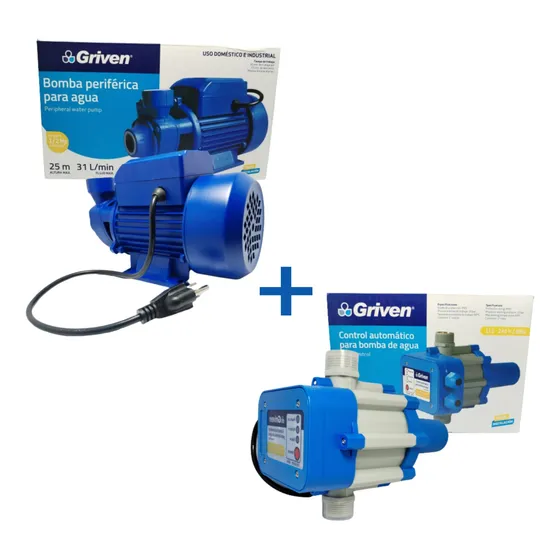Bomba De Agua 1/2hp Griven Con Press Control Total 
