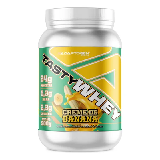 Tasty Whey Adaptogen Pote 900g Sabor Creme De Banana