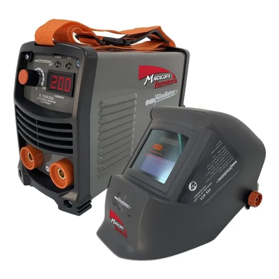 Soldadora Inverter 200amp. Con Máscara Gladiator Pro Ie7200