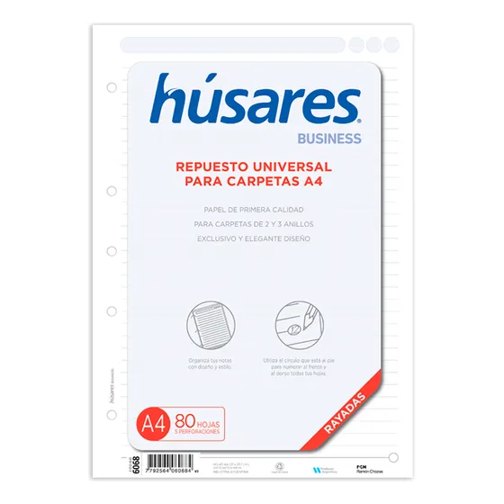 Repuesto A4 Husares Business 80 Hojas