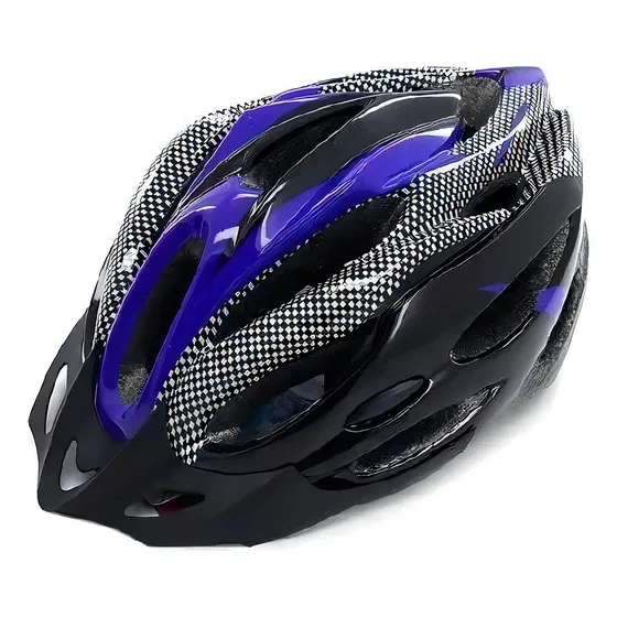 Casco Regulable Acolchado Bici Rollers Alpine Skate Urbano Color Negro-azul 14113 Talle 54-61cm