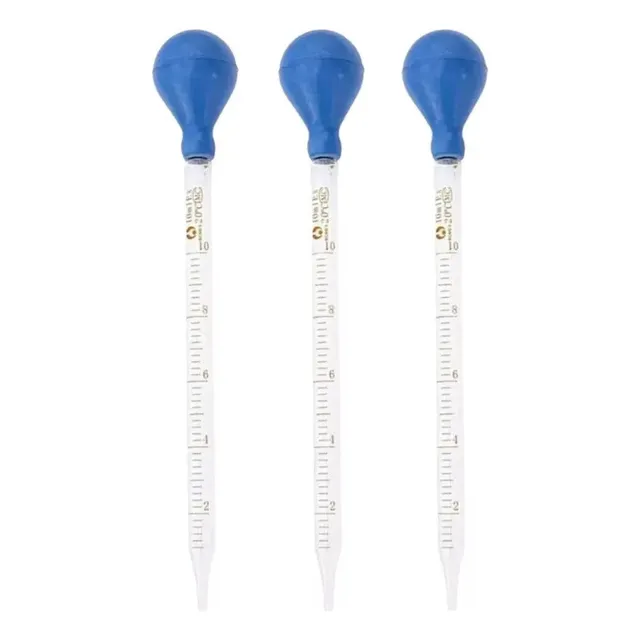Nuevo Pipeta Graduada De 10ml Con Perilla De Succión Paq