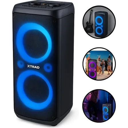 Caixa De Som Bluetooth 600w Potente Graves Bass Boost Alta Preto 110v/220v