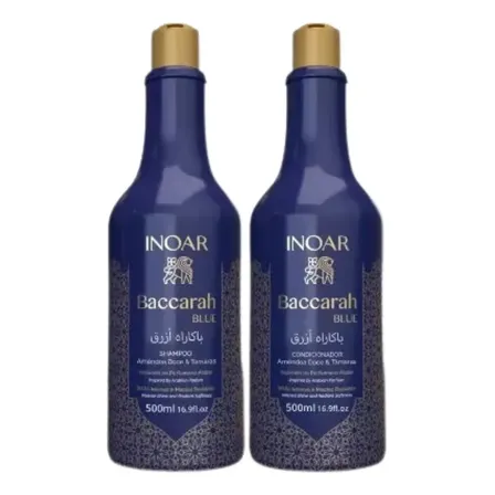 Kit Shampoo+cond Inoar Baccarah Blue Amêndoa E Tâmaras 500ml