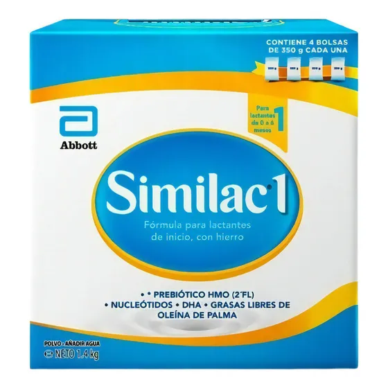 Leche de fórmula en polvo Abbott Similac 1 en caja de 1.4kg de 0 a 6 meses