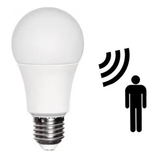 Bombillo Led Con Sensor De Mov 12w De 5-8m  Apaga A 40s