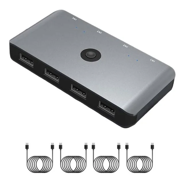 Selector De Conmutadores Usb3.0 Para 4 Ordenadores Que Compa