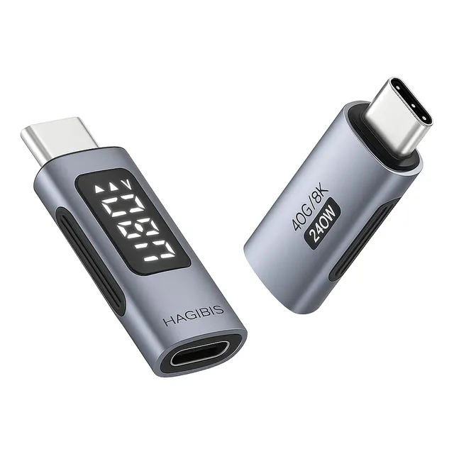 Adaptador Usb-c Display Led 240w 40gbps 8k @60hz Hagibis