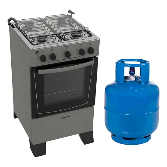 Cocina A Gas Punktal Pk 420 4 Hornallas + Envase Garrafa 13k