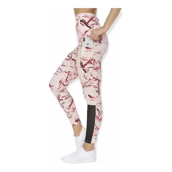 Legging Licra Deportiva Rosa De Cintura Alta Para Gym Yoga