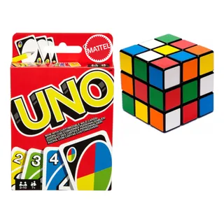 Jogo De Cartas Baralho Uno Original Mattel Cubo Magico Jogo De Cartas Baralho Uno Original Mattel Cubo Magico