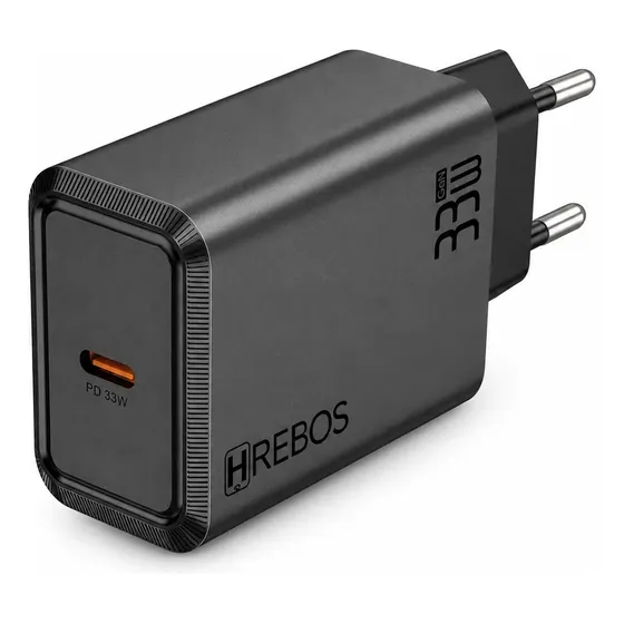 Fonte Carregador Celular Hrebos Crg-260 Turbo 33w Usb-c