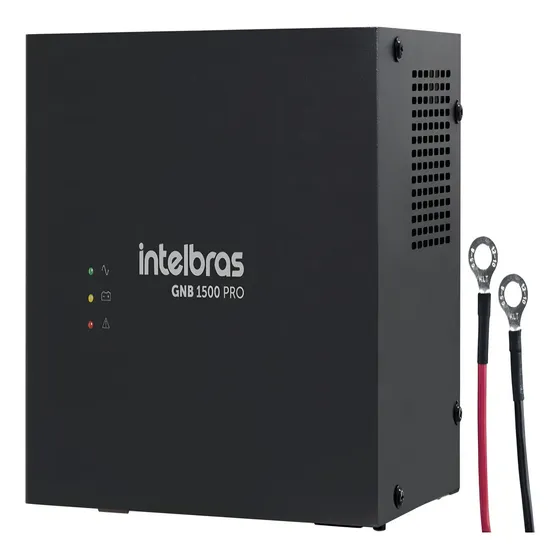 Nobreak Portão Intelbras Gnb 1500 Pro 1500va Entrada Saída 120/220 Preto