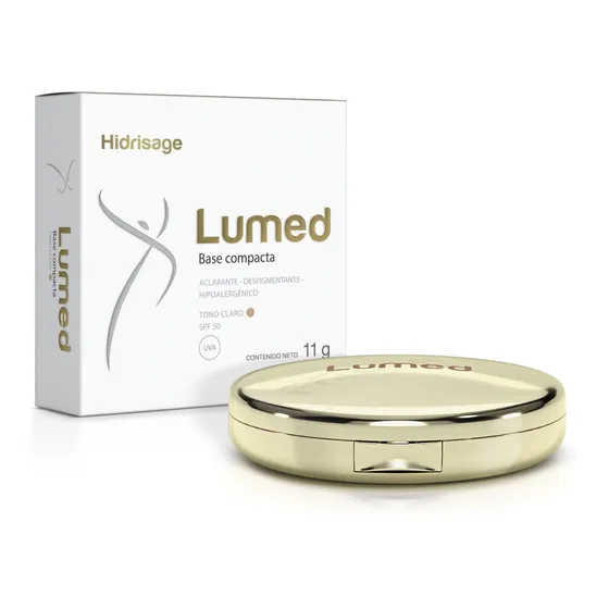 Base de maquillaje en polvo Hidrisage maquillaje corrector Base Compacta Lumed tono claro - 11mL 11g
