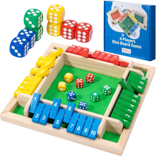 Tabuleiro De Madeira Shut The Box Dice Game Mnyun Para 4 Jog Tabuleiro De Madeira Shut The Box Dice Game Mnyun Para 4 Jog