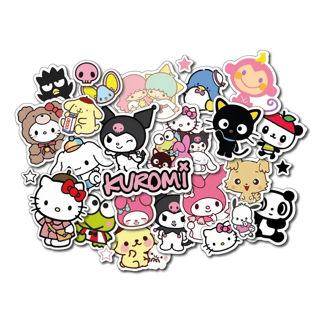  Stickers Calcos Kuromi Kitty Mymelody X30 Termo Compu