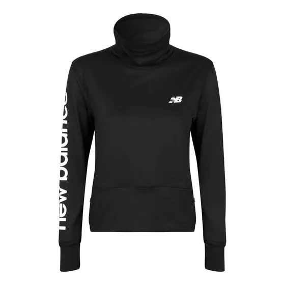 Polerón Running Mujer New Balance Negro