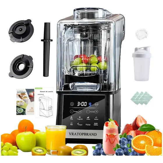 Licuadora Profesional VRATOPBRAND 1500 W con Cúpula Antirruido, de 2 L