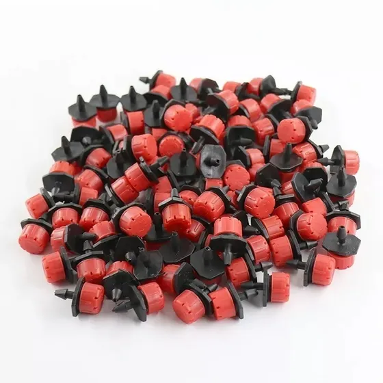 100 Cabezal Gotero Goteador Riego Ajustable Jardin O Siembra